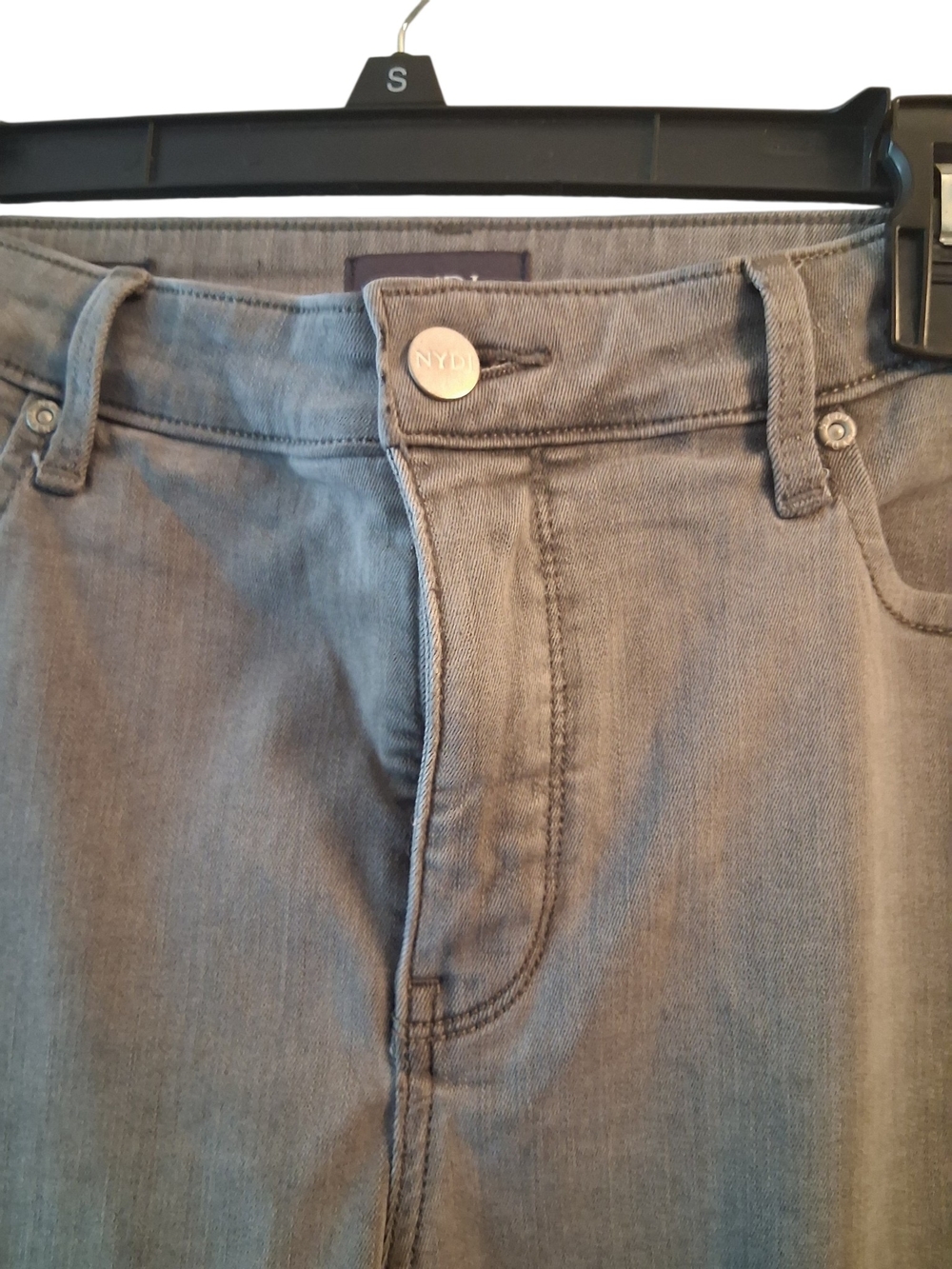 NYDJ Stella Relaxed Lyft Tuck Ankle Jeans In Gray - Picture 5 of 7